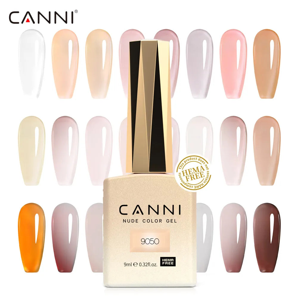 Canni TPO FREE Nail Gel Polish 9ml Jelly Color Transparent Semi Permanent Natural Nude Collection French Nail Gel Lacquer