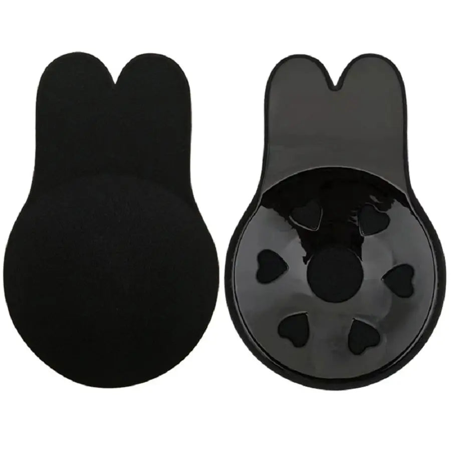 Women Push Up Bras Self Adhesive Silicone Strapless Invisible Bra Reusable Sticky Breast Lift Tape Rabbit Nipple Cover Bra Pads