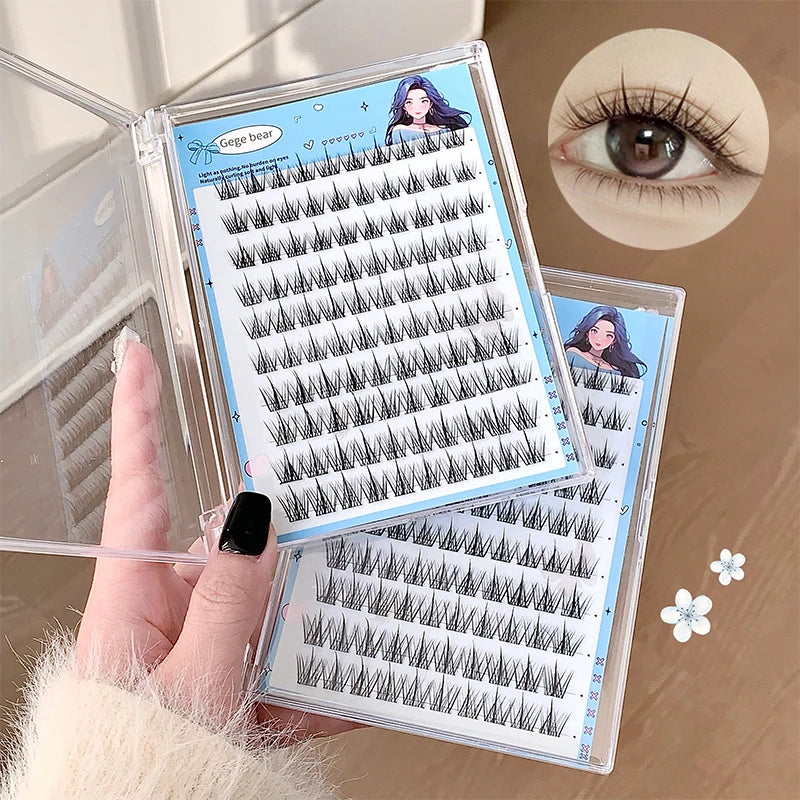 Gegebear Large-capacity Sunflower Natural Glue-free False Eyelashes Thick Curling Segmented Eyelashes Suitable For Daily Use