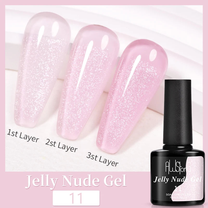 AWStorG15ml 2 IN 1 Crystal Top Coat Transparent Soak Off UV LED Nails Art Manicure Gel Nail Polish Varnishes Primer Function Gel
