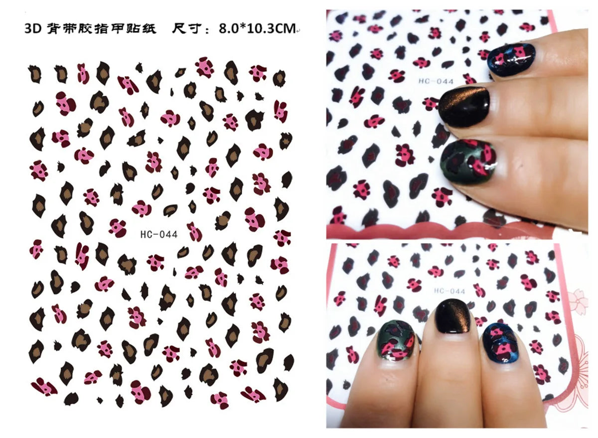Press on Nails Tiger Symbol Nails Decals Design Fierce Wild Animal Leopard Decoration Manicure Stickers Nails Accessories Tools