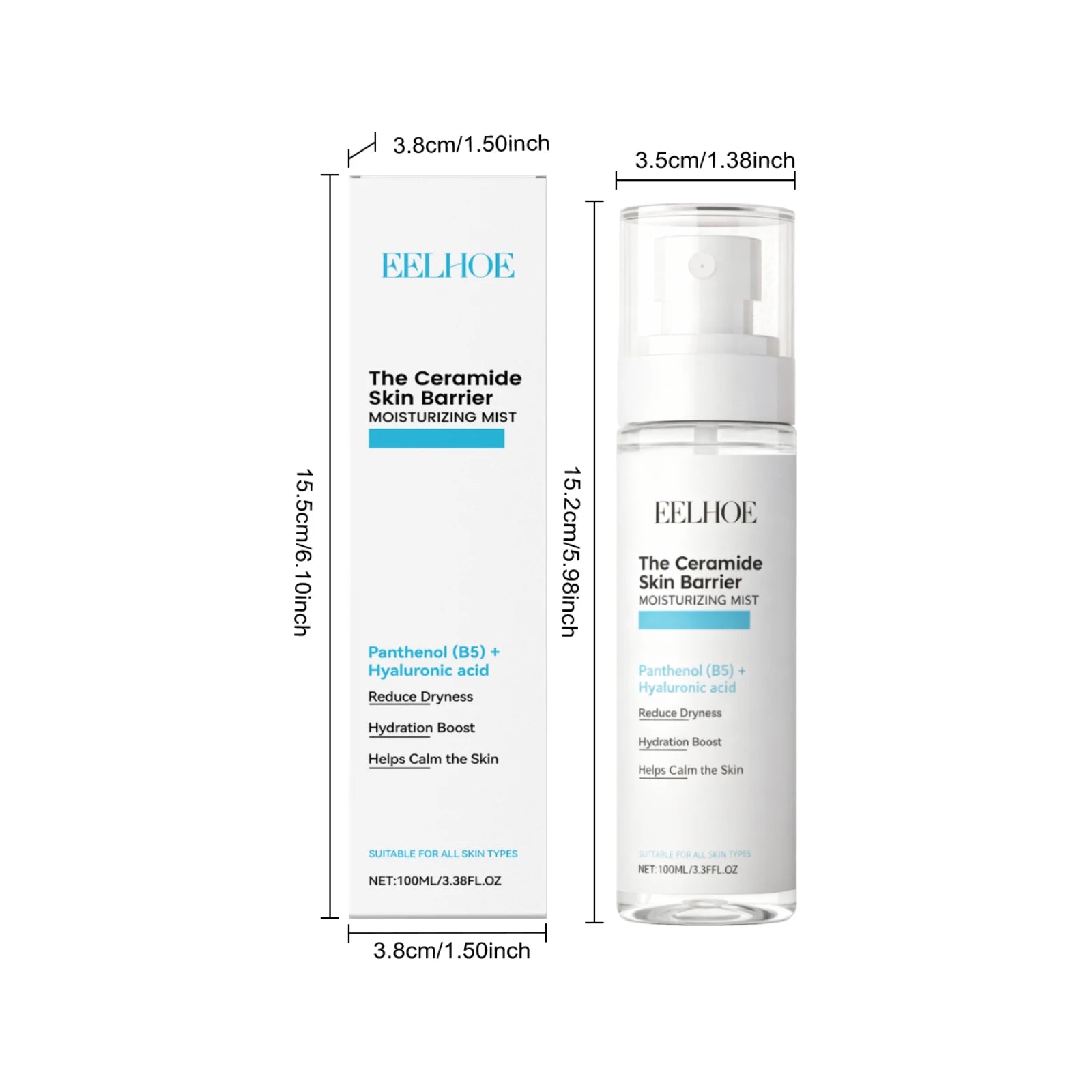 Hyaluronic Acid Hydrating Face Mist Oil Control Minimizes Pores Tightens Skin Soothes Lifting Brightening Refreshing Toner Spray