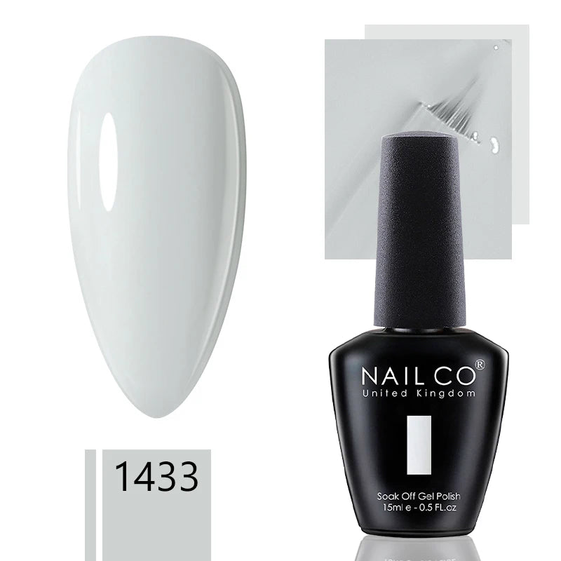 NAILCO 15ml Dark Gel Nail Polish Semi-permanent Varnish Hybrid UV Nails Art Glitter Colors Gel Polish Manicure Enamels For Nails