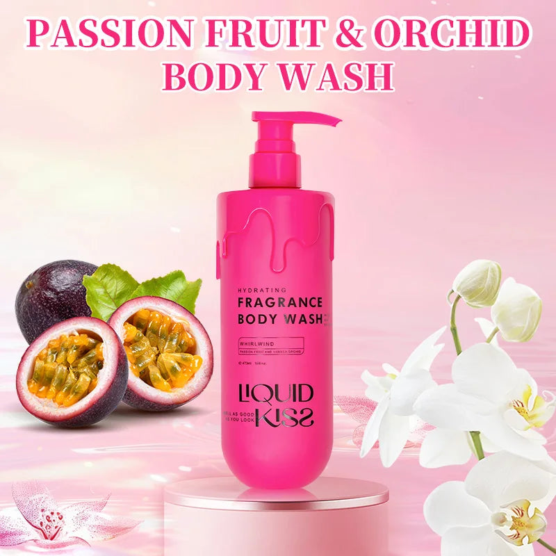 LIQUID KISS Relief Body Wash for Women 3 Pcs 16 Oz Oat Etract Vitamin C Hyaluronic Acid  Moisturizing Shower Deep Moisture