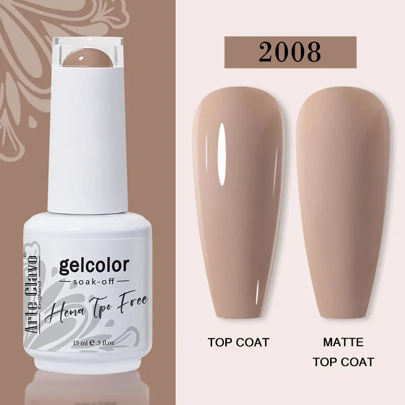 Arte Clavo 116Colors Gel Nail Polish 15ml Colorful Gel Semi Permanent Soak Off UV Gel Nail Art DIY Design Varnishe Nail Supplies