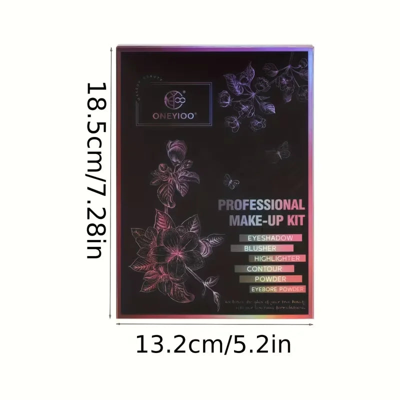 All-in-One Professional Makeup Kit Eyeshadow Palette with Highlighter Contour Powder Matte Shimmer Cosmetic Set for Daily Makeup