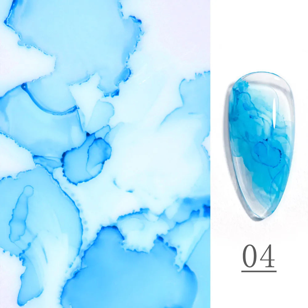 CANNI Watercolor Nail Ink 9ml Venalisa Blossoming Effect Nails Art Design Natural Air Dry Nail Art Varnish Manicure Nail Gel