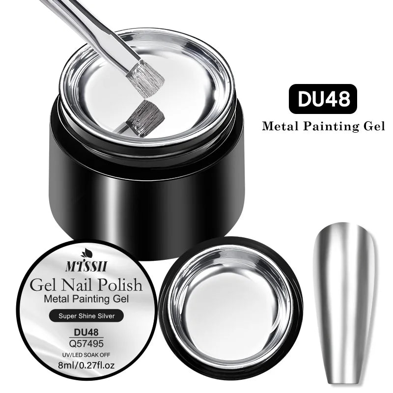 8ML Glitter Gel Nail Polish Shining Mineral Sequins Soak Off UV LED Nail Gel Semi Permanent Nail Art Supplies for Manicure