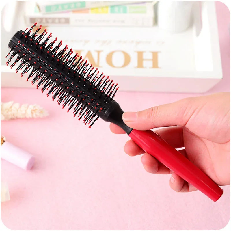 Professional plastic round brush quilting curling hair comb hair massage hair salon hair comb,Special for real hair wigs