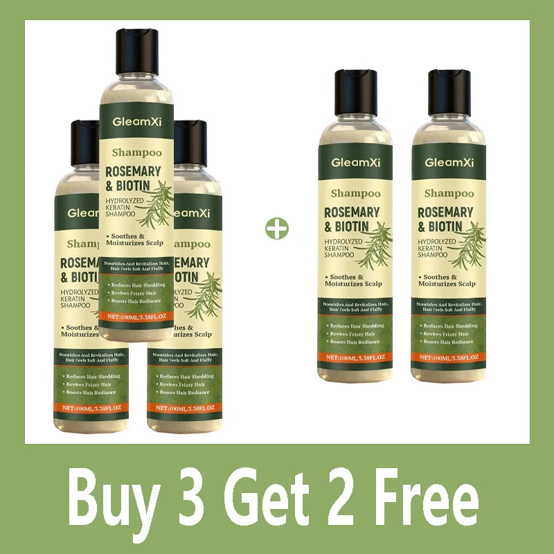 Rosemary Hair Regrowth Shampoo Thickening & Strengthening Shampoo with Hydrolyzed Keratin for Thinning Hair & Hair Loss