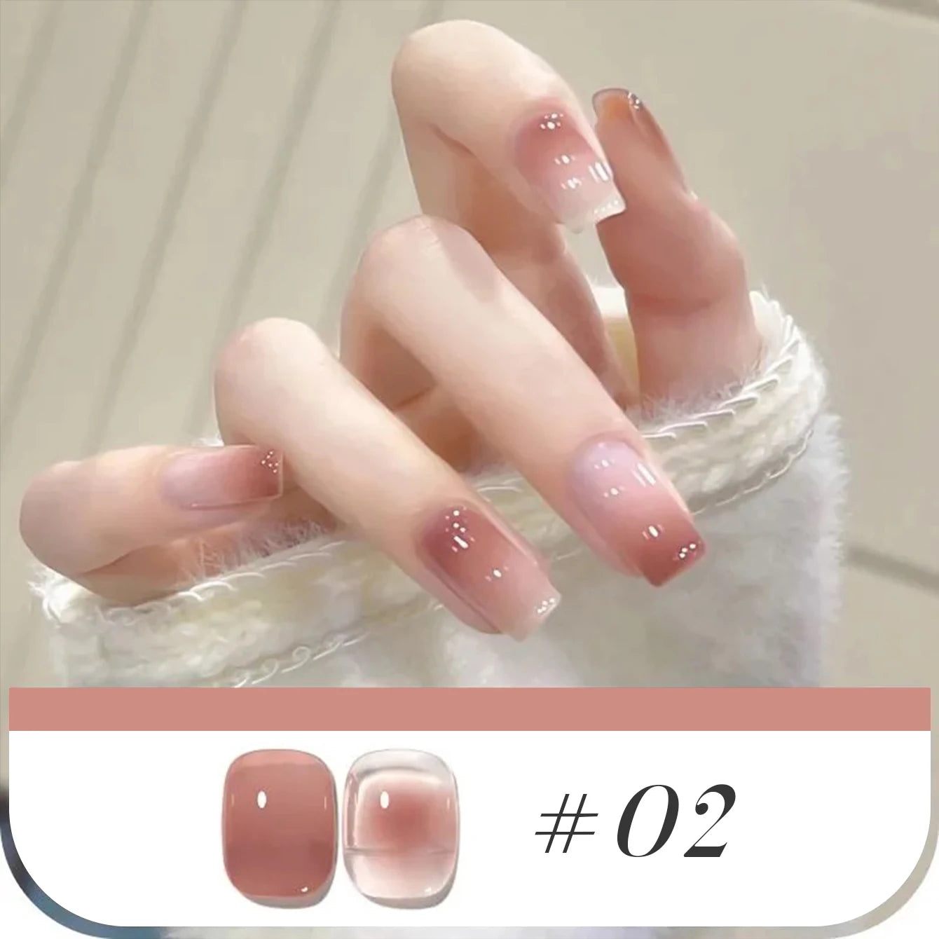 MN 2026 New 1-8PCS Fall Nails Popular Pure Desire Blush Jelly Gel Nail Polish Pink Nails Red Nails Ice-Clear Nude Nail Polish