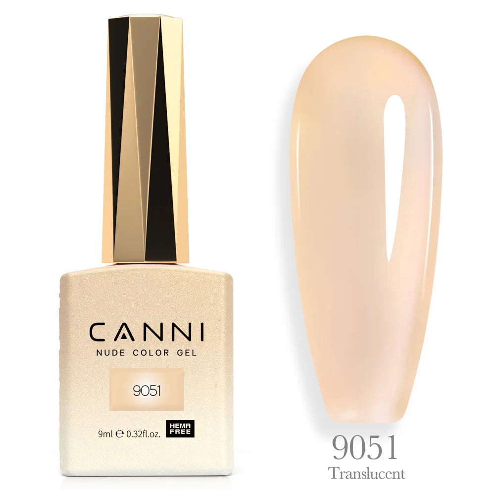 Canni Nail Gel Polish Jelly Nude Color HEMA FREE TPO FREE 9ml Transparent Semi Permanent Natural Nude French Nail Gel Lacquer