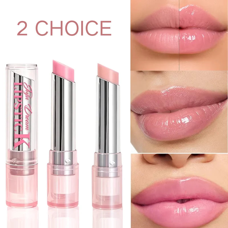 2-Color Pink Lip Balm, Color-Changing Moisturizing Lipstick, Hydrating Non-Sticky Gloss for Natural Daily Wear
