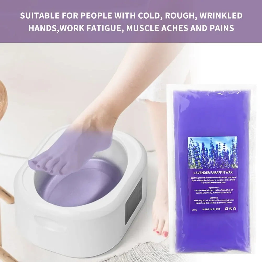 1pcs/2pcs Lavender Scented & Unscent Paraffin Wax Blocks for Hand and Feet Care Bath Dry Skin Moisturizing Nourish Whitening
