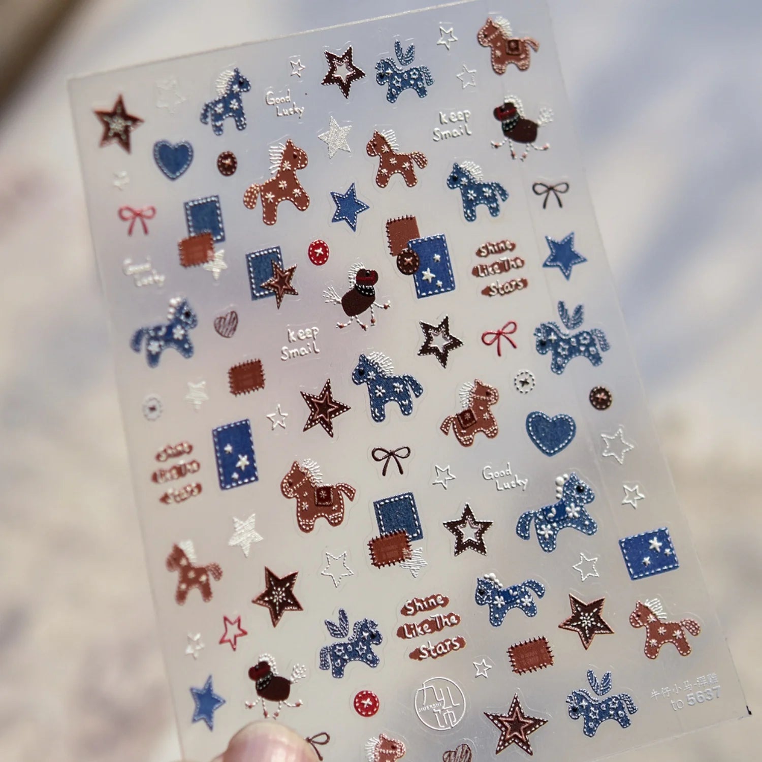 5D Pink Blue Bear Dessert Cake Pudding Candy Cane Heart English Slogan Nail Art Stickers Cute Baby Bear Party Embossed Decals
