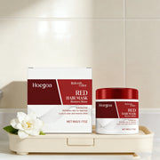 HOEGOA 90G Red Hair Mask, Hydrates And Moisturizes, Repairs Hair, Replenishes And Revitalizes Color, Locks And Protects Color