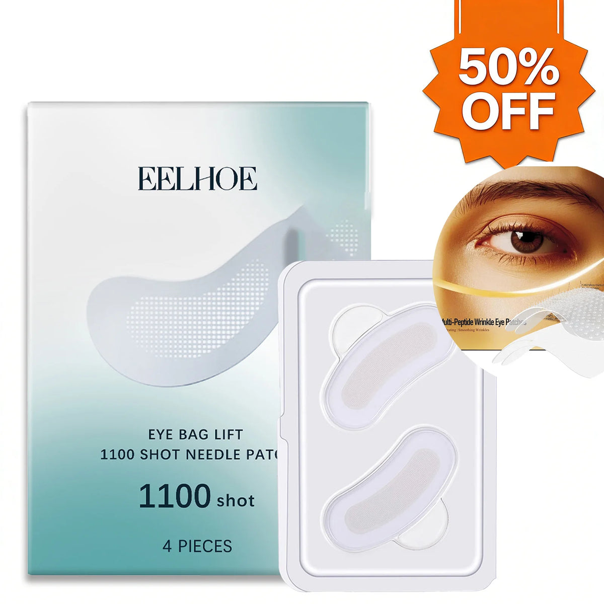 0.25mm Dissolving Microneedle Eye Patch Hyaluronic Acid Firming Eye Mask, Dark Circles & Puffiness Hydration Under Eye Skin Care