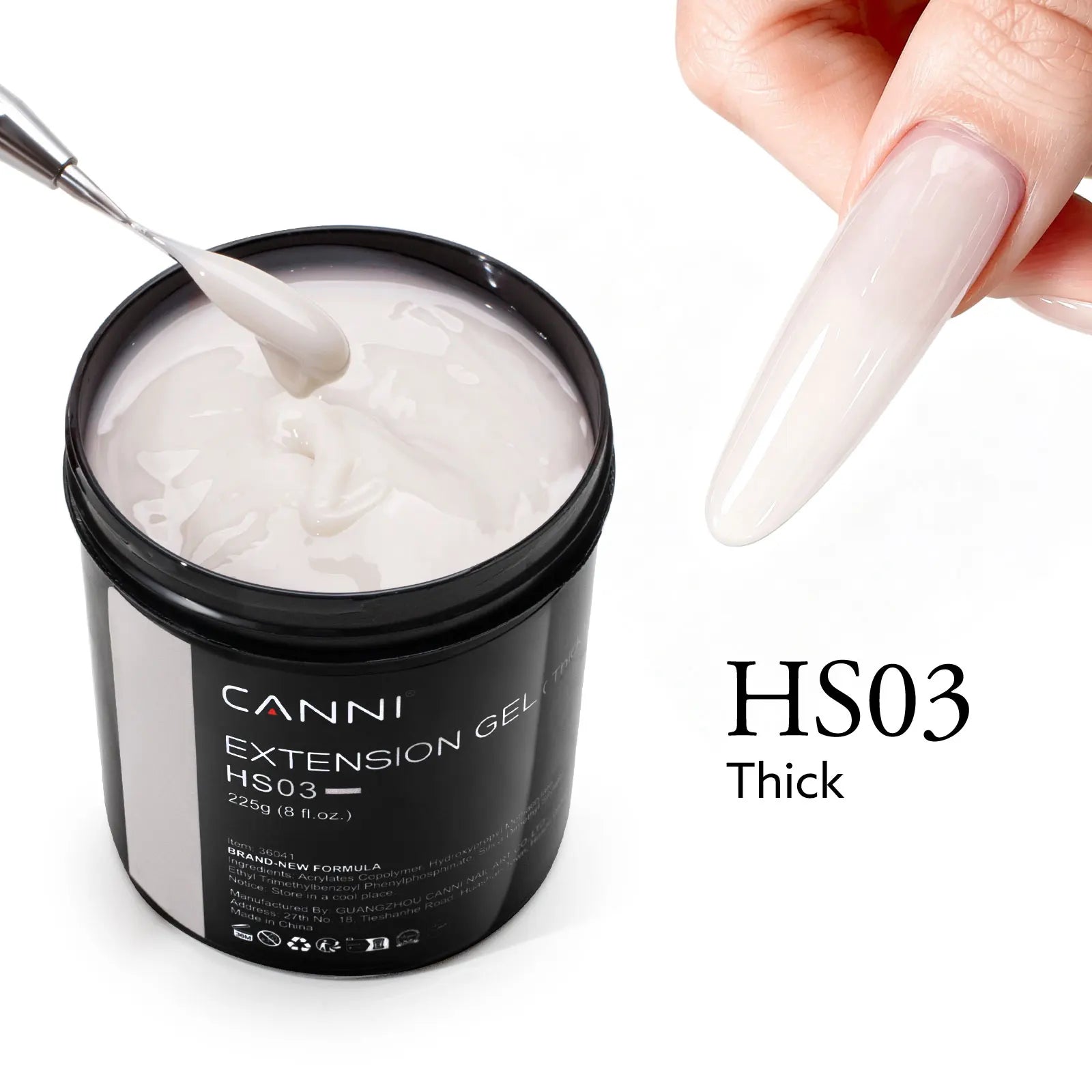 8 Oz TPO FREE CANNI Extension Builder Nail Gel Soak Off LED UV Gel Camouflage Jelly Color Long Lasting Super Glossy Gum Gel