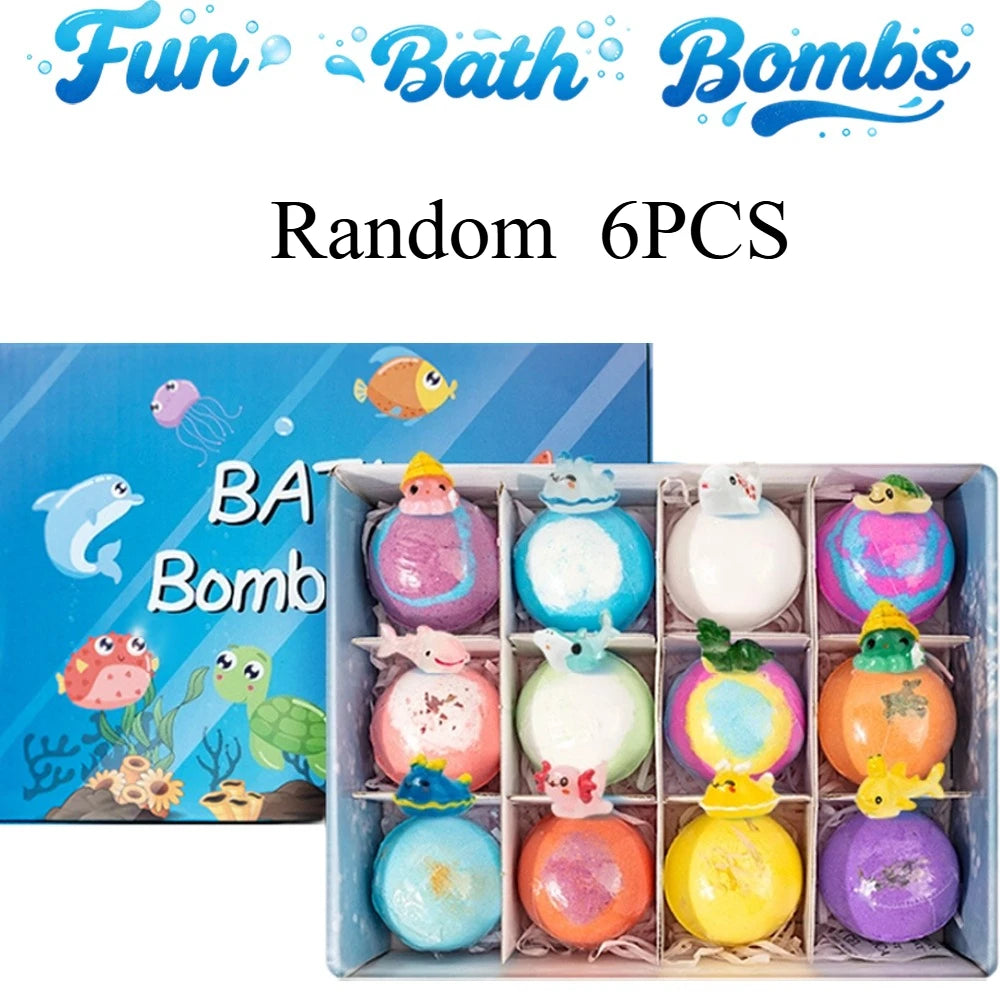New 12PCS Ocean Toy Bath Salt Balls, Bubble Bath Balls for Adults & Kids, Fun Educational Bath Toys Party Favor Set