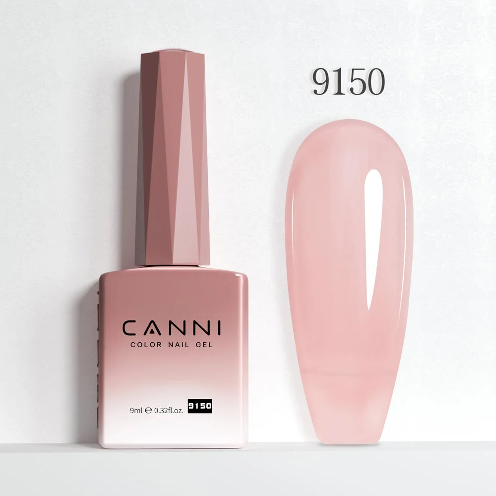 Canni Nail Gel Polish Jelly Nude Color HEMA FREE TPO FREE 9ml Transparent Semi Permanent Natural Nude French Nail Gel Lacquer