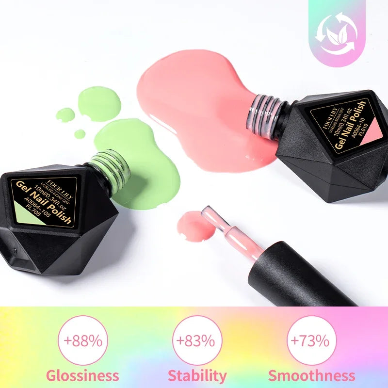 10ml Gel Nail Polish 162 Colors Nail Supplies Vernis Semi Permanent Nail Art Manicure Soak Off LED UV Gel Nail Varnishes Summer