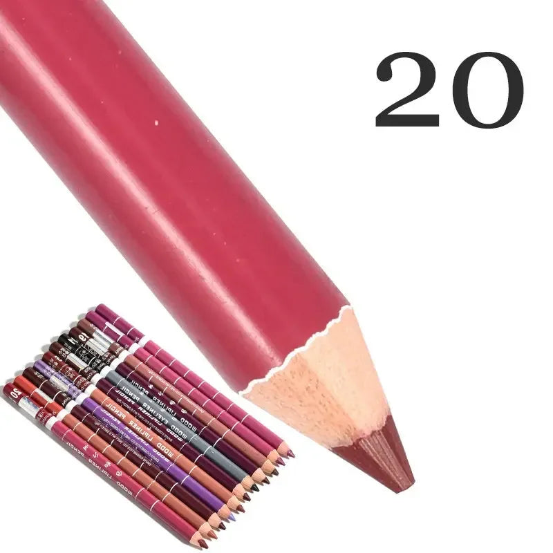 28Color Antifouling Lip Liner Professional Lipstick Pen Precise Waterproof Lip Outline Pencil Lip Makeup Lasting Eyeliner Creamy