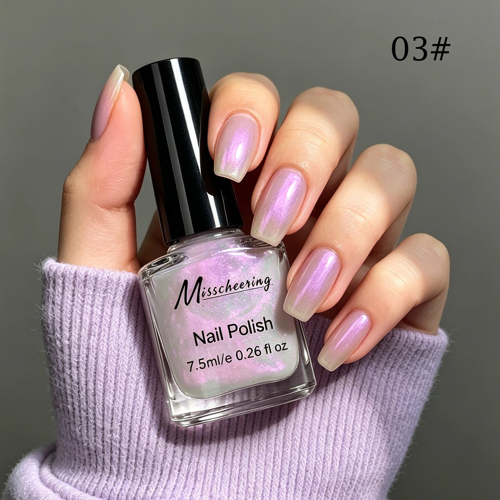 7.5ml Water-Based Nail Polish Pearlescent Non-peelable Long Lasting Quick Drying No Need of Lamp to Cure DIY Nail Polish