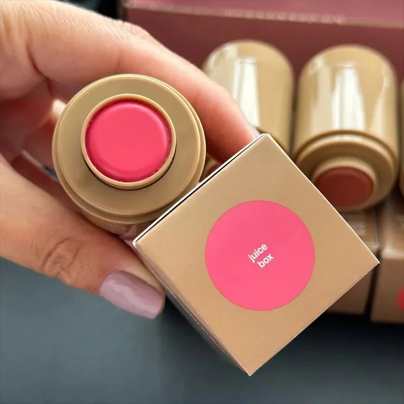 Rhod Pocket Blush LIP Stick Lip And Cheek Hydrating Stick Natural Rouge Powder Blush Cream Lipstick Cheek Easy To Apply Color