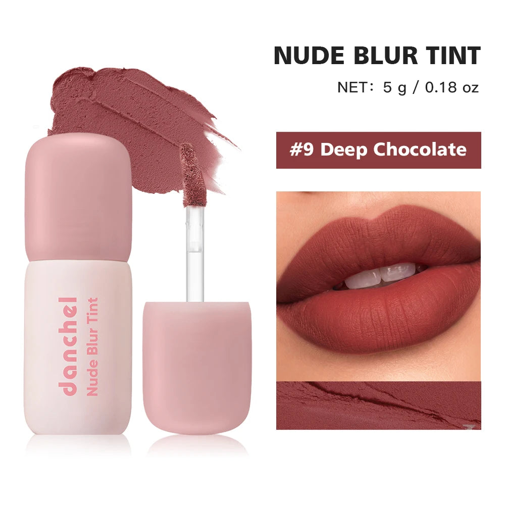 K‑Beauty Nude Blur Tint 15 Light Apricot 2‑in‑1 Lip & Cheek Stain Soft‑Focus Matte Long Lasting Waterproof Korean Lip Makeup