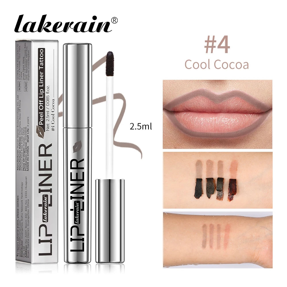 4colors Peel Off Lip Liner Waterproof Long Lasting Lipliner Pencil Moisturising Lips Gloss Tattoo Lipgloss Lipsticks Cosmetics