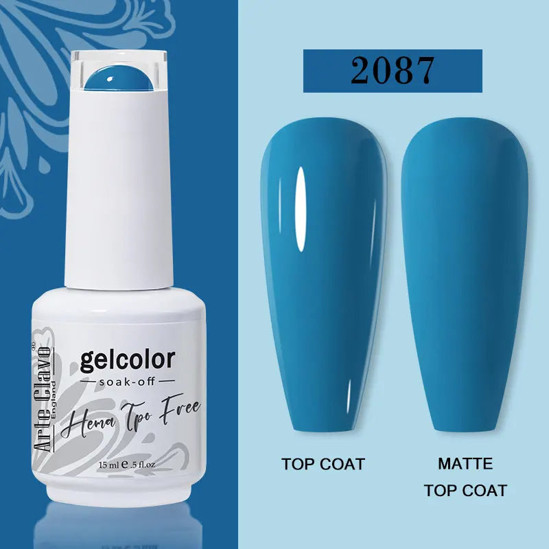 Arte Clavo 116Colors Gel Nail Polish 15ml Colorful Gel Semi Permanent Soak Off UV Gel Nail Art DIY Design Varnishe Nail Supplies