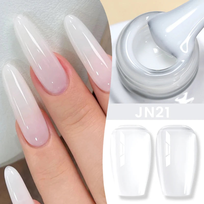 BORN PRETTY 10ml Translucent Color Gel Polish Jelly Nude Autumn Jelly Amber Semi Permanent UV Gel Nail Art Soak Off Gel Varnish