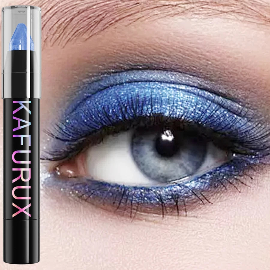 25 Colors 1PC Waterproof Eyeshadow Stick Long Lasting High Pigmented Shimmer Glitter Matte Brown Eye Shadow Korean Makeup Gifts