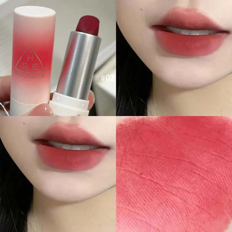 HERORANGE Yarn Felt Velvet Fog Matte Lipstick Fog Face Velvet Color Holding Makeup Lifting Color Whitening Lipstick