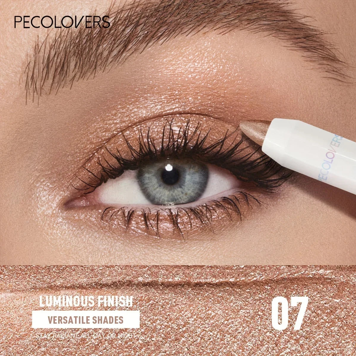 1PC Waterproof Glitter Eyeshadow Helight Pen, Natural Look, Long Lasting Eyeshadow Pencil Highlighter Stick Eyes Makeup Tools