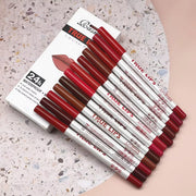 12 pcs Long-Lasting Lipstick Set with Professional Lip Liner Pencil and Matte Lip Gloss for Women Valentine's Day Gifts