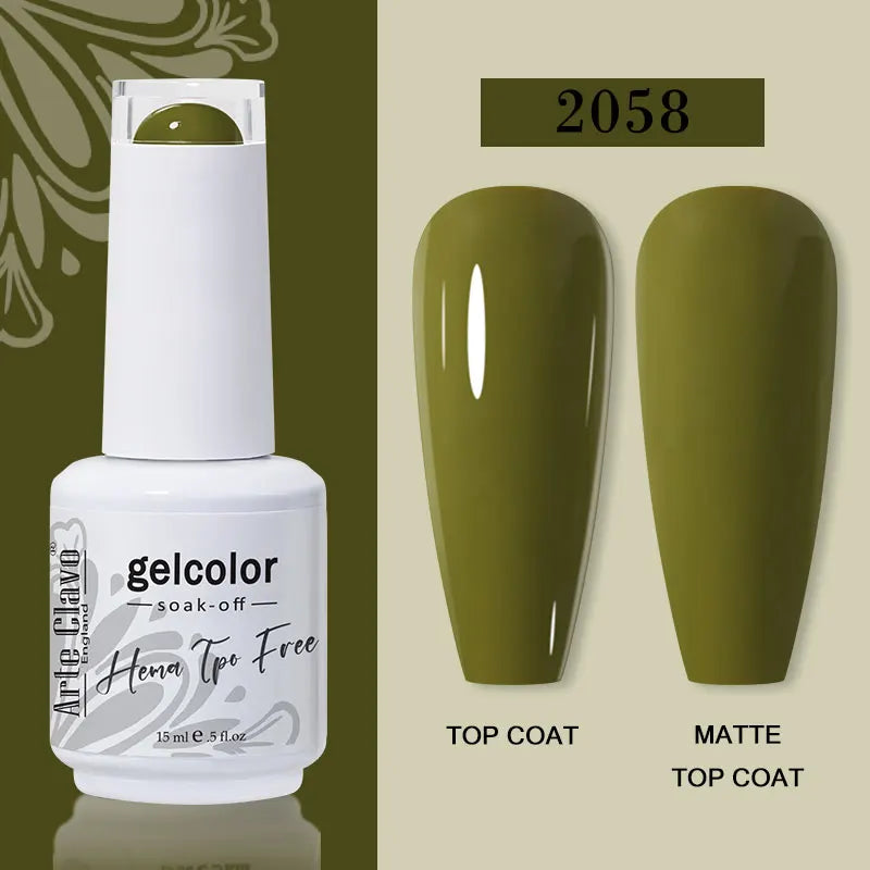 Arte Clavo 116Colors Gel Nail Polish 15ml Colorful Gel Semi Permanent Soak Off UV Gel Nail Art DIY Design Varnishe Nail Supplies