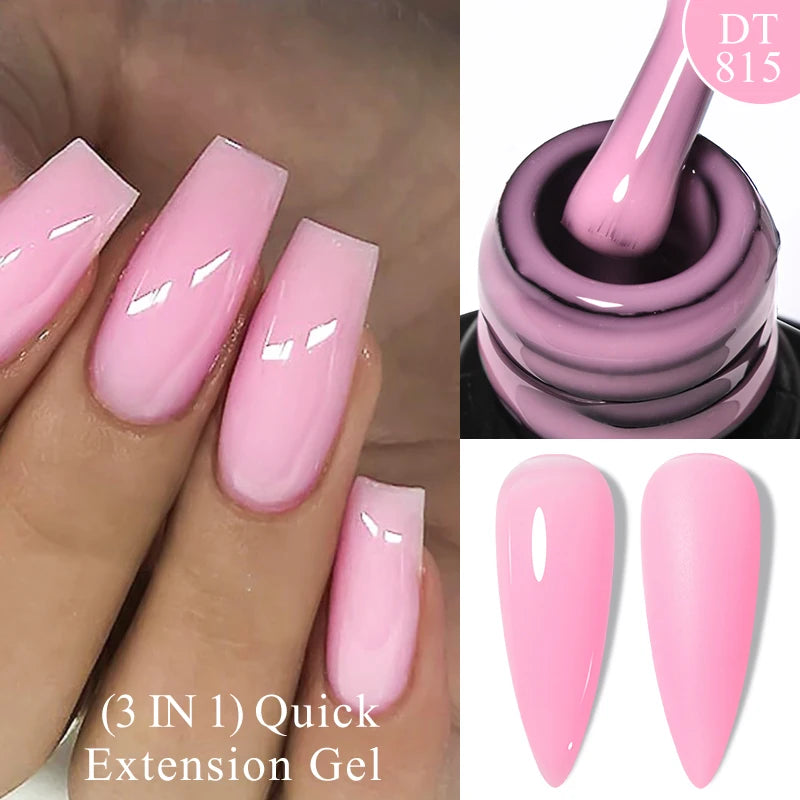 MEET ACROSS 7ml Dark Color Glitter Top Coat Gel For Nails Brocade Powder 2 In 1 Chameleon Nail Art Gel Varnish Manicure