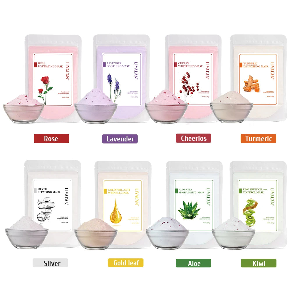 Rose Petal Face Jelly Mask Powder Skin Brightening Lighten Blackheads Remove Clean Pores Peel Off Mask SPA Facial Skin Care