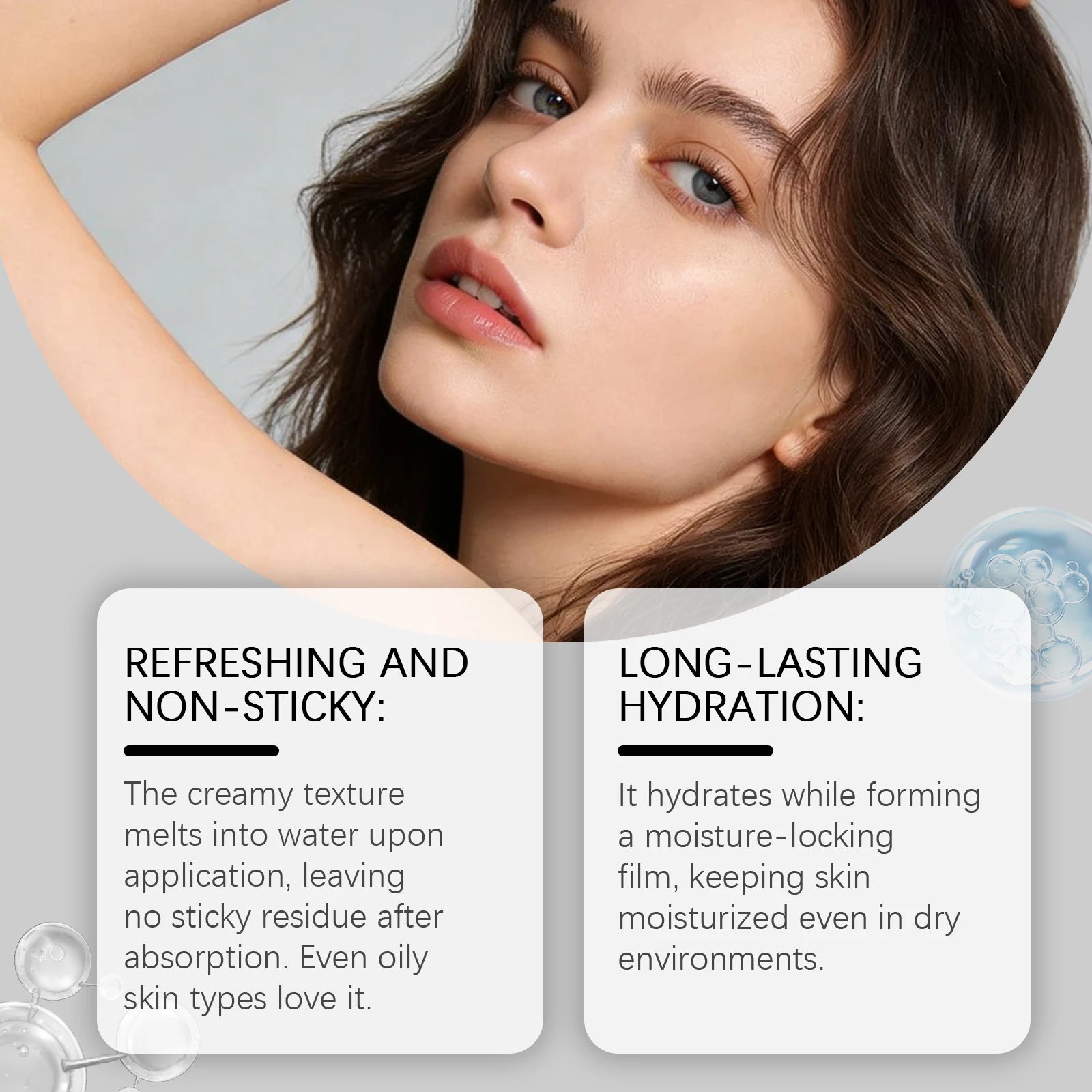 Hyaluronic Cloud Cream Hydrating Non-Greasy Lightweight Tighten Brightening Smoothing Nourishing Makeup Primer Face Cream