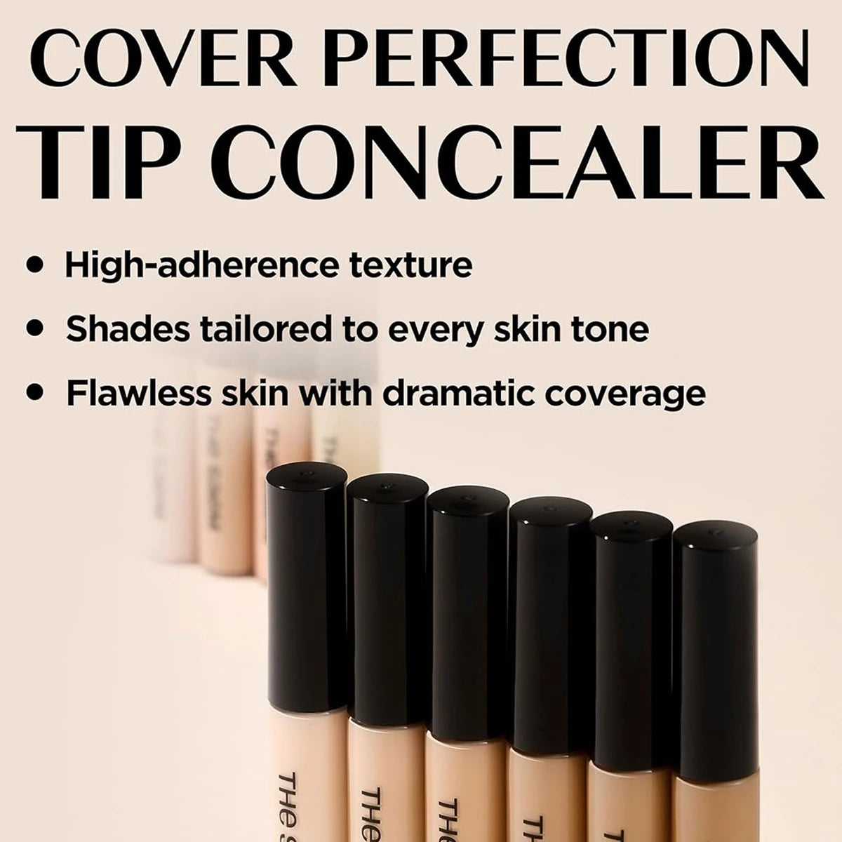 The Saem Cover Perfection Tip Concealer,Smooth Texture,Luxury Makeup,Long-Lasting & Non-Creasing,Korean Cosmetic,Korean Makeup