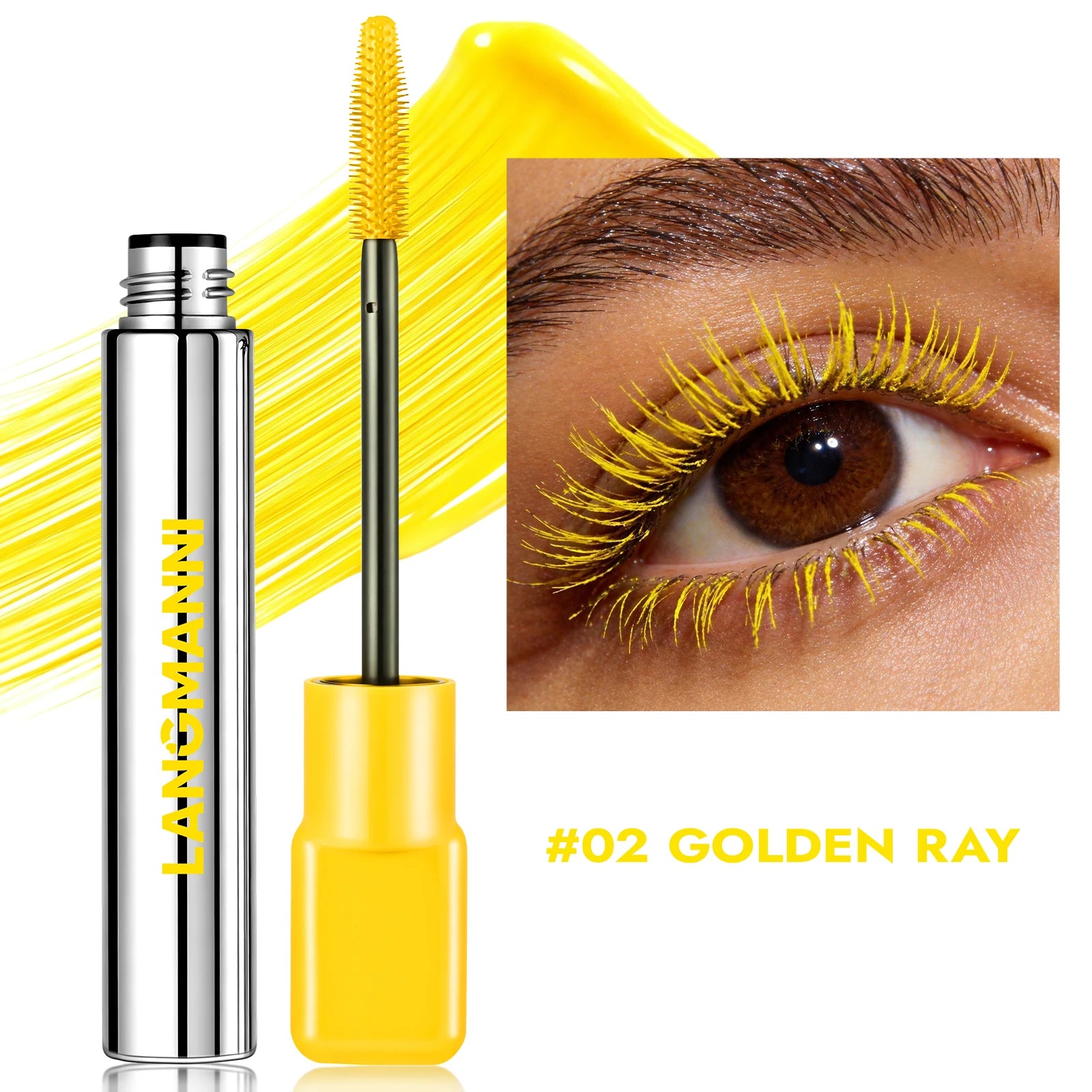 8 Colors Green Mascara Thick Curling Waterproof Natural Eyelashes Long Lasting Blue White Pink Black Eye Makeup Korean Cosmetics