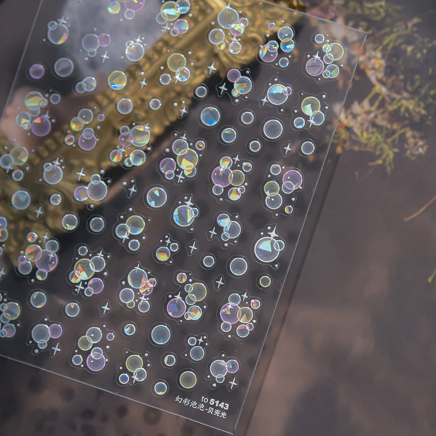 5D Rich Goldfish Nail Stickers Lotus Carp Ribbons Nail Art Appliqués Handmade Creative Nail Art Decorations
