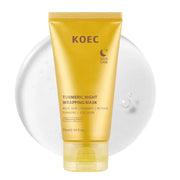 Korean Collagen Night Wrapping Peel-off Mask Turmeric VC Collagen Tear Facial Mask Moisturizing and Applying  | Free Brush win