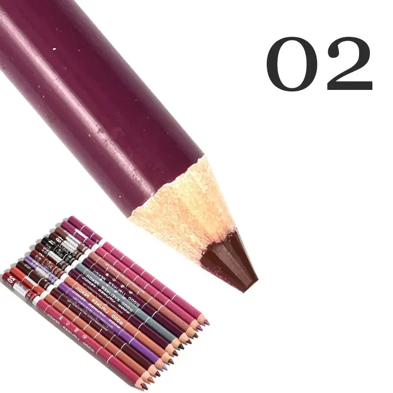 28Color Antifouling Lip Liner Professional Lipstick Pen Precise Waterproof Lip Outline Pencil Lip Makeup Lasting Eyeliner Creamy