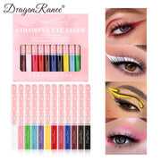 12Pcs/Set Eyeliner Pen Set, Quick-Drying, Smooth, Non-Smudging, Ultra-Fine, Long-Lasting, Non-Fading, Precise Application, Holiday Party Eyeshadow Pen Set