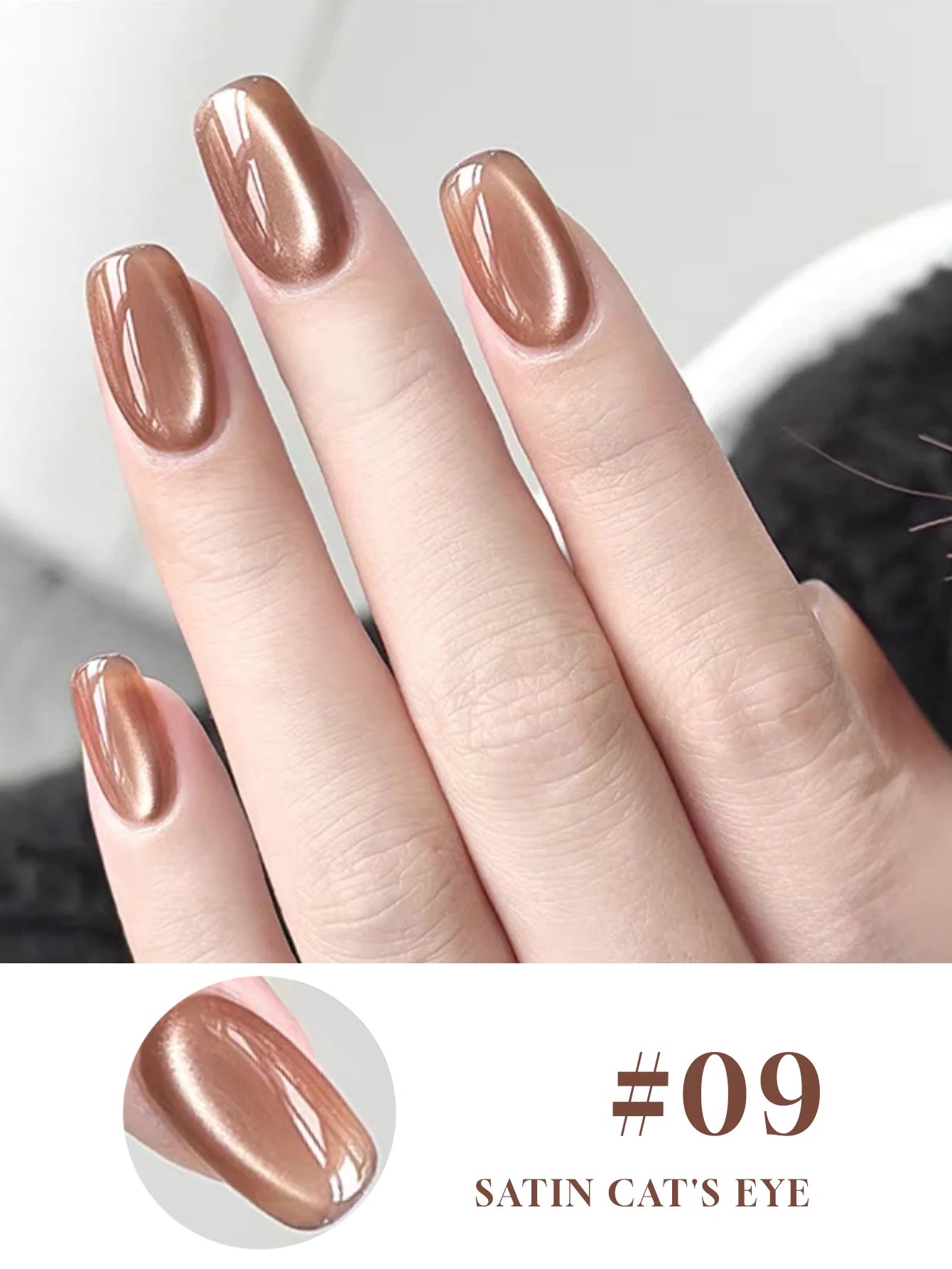 10PCS Romantic Pop Cat Eye Gel Nail Polish Popular White High Density Magnetic Powder Mirror Glass Bead Nail Gel Beauty Supplies
