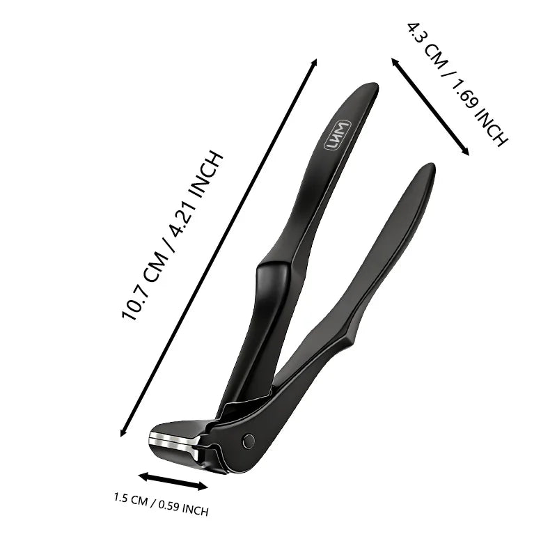 Ingrown Nail Clippers, Slanted Curved Blade Toenail Clippers, Wide Jaw Anti-Splash Nail Clipper for Thick Ingrown Nails, Stainle
