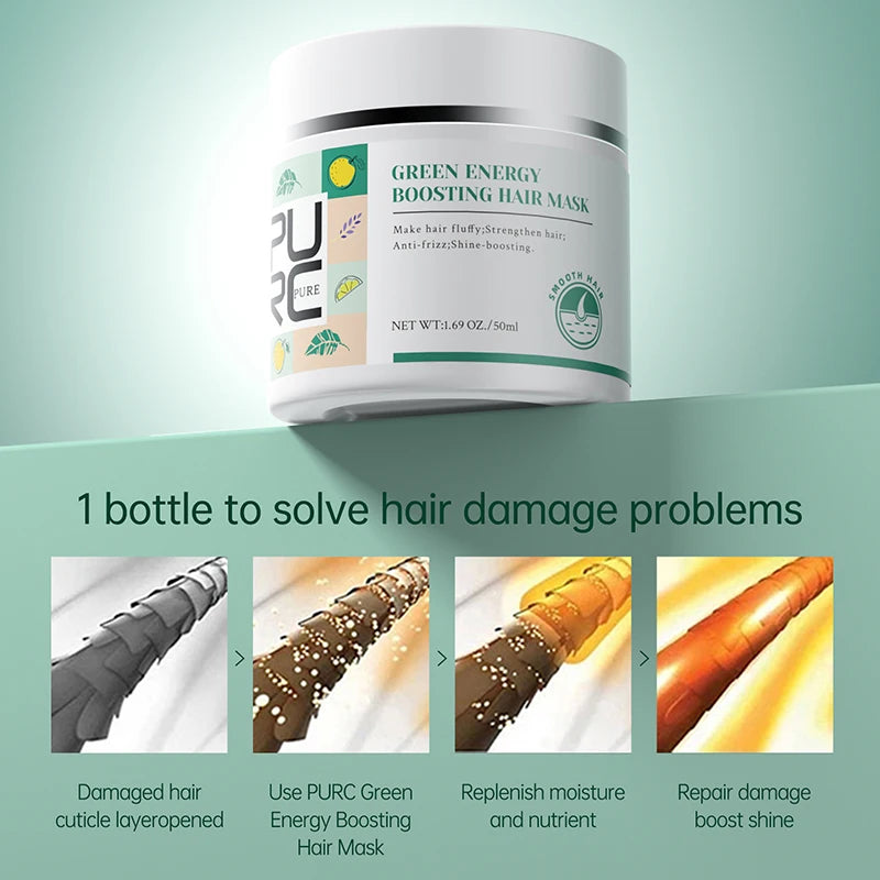 PURC Keratin Hair Mask Smoothing Straightening Soft Repair Damaged Frizz Conditioner Hair Teatment Hair Care