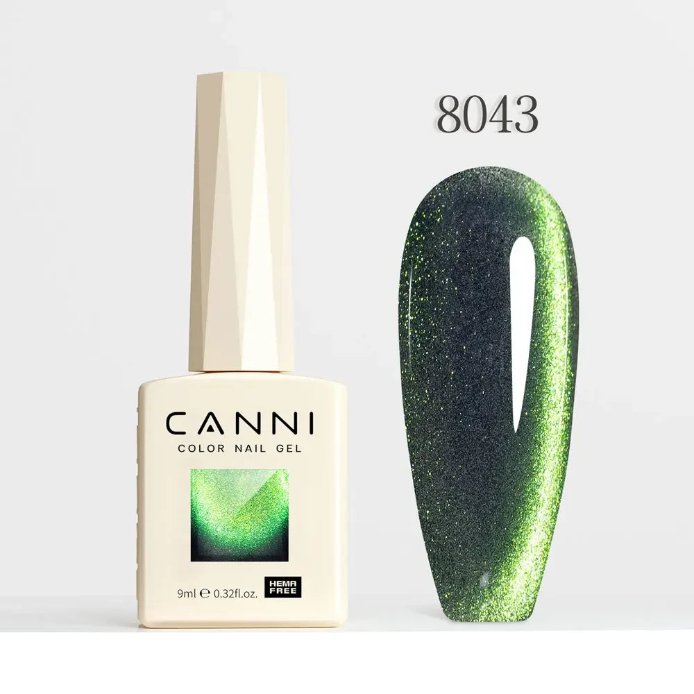CANNI HEMA FREE TPO FREE 9ml Glitter Silver Cat Magnetic Gel Nail Polish Galaxy Diamond Full Coverage Pigmented Gel for Nail
